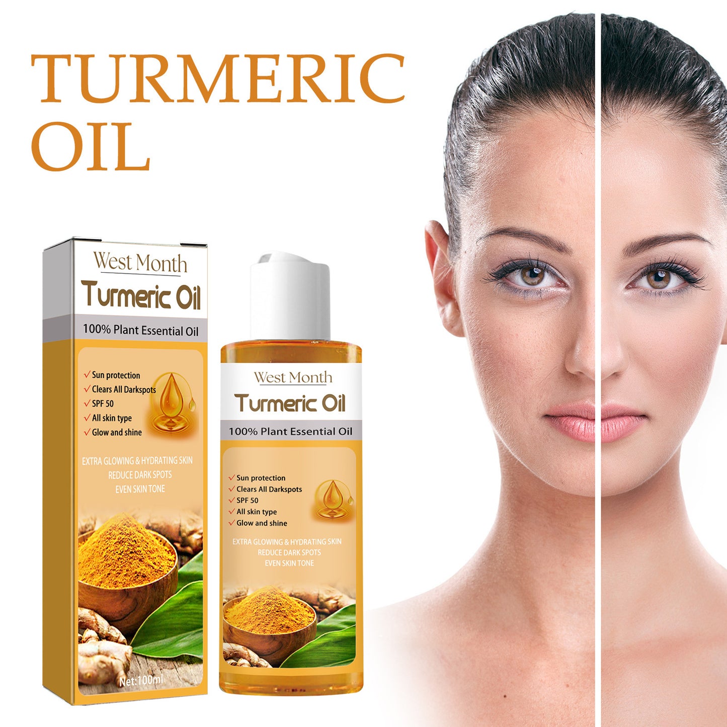 Turmeric Essential Oil - Moisturizing, Tightening, Brightening
