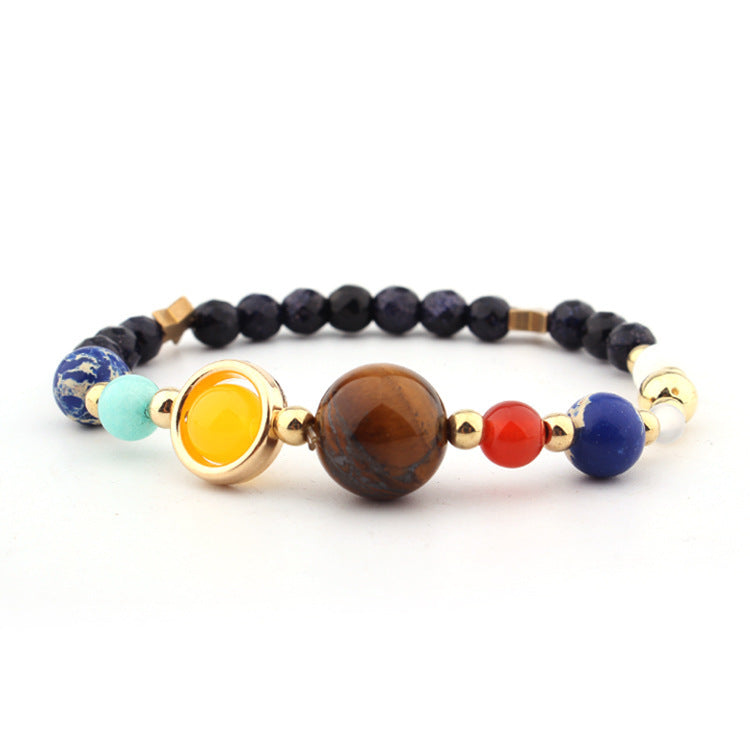 Handmade Solar System Bracelet With Real Gemstones