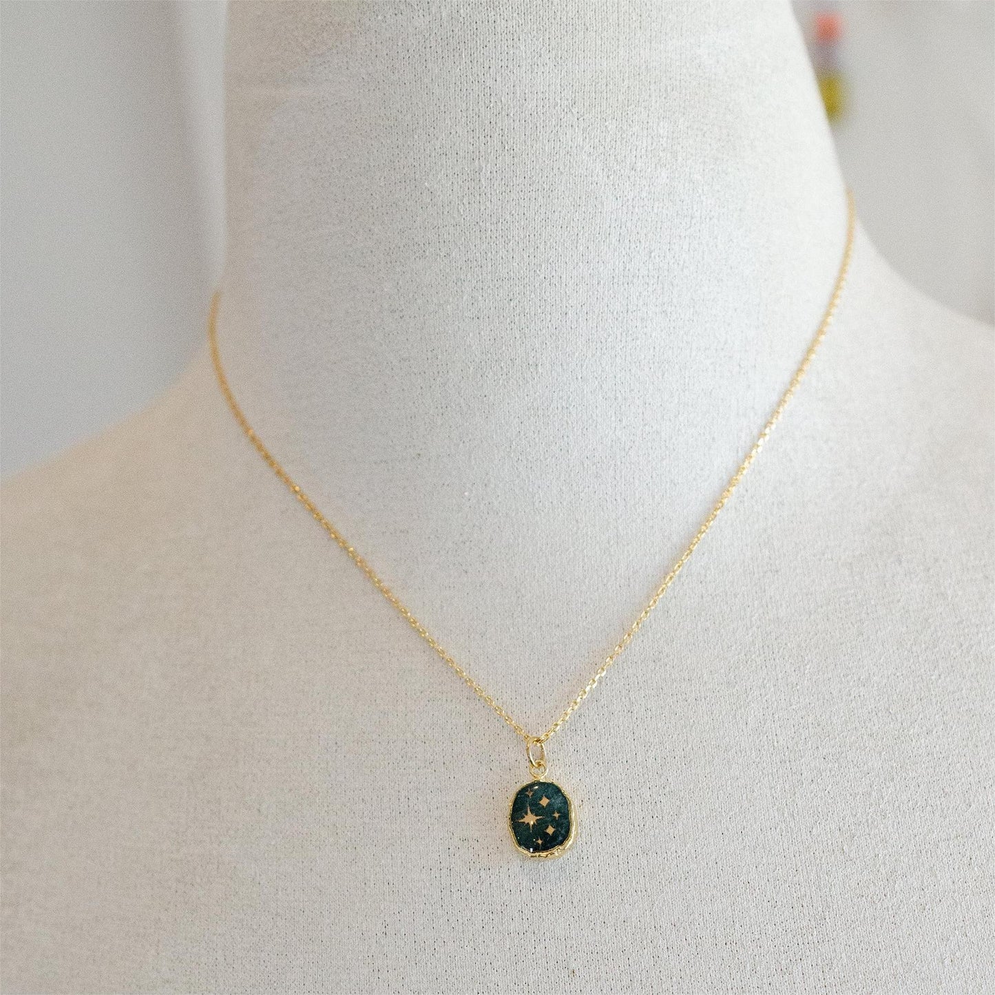 Celestial Necklace Astrology Necklace Dainty Gemstone