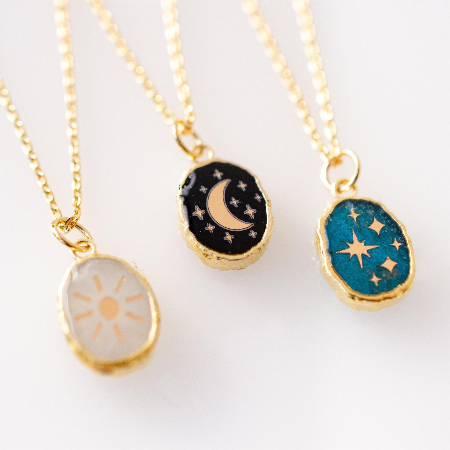 Celestial Necklace Astrology Necklace Dainty Gemstone