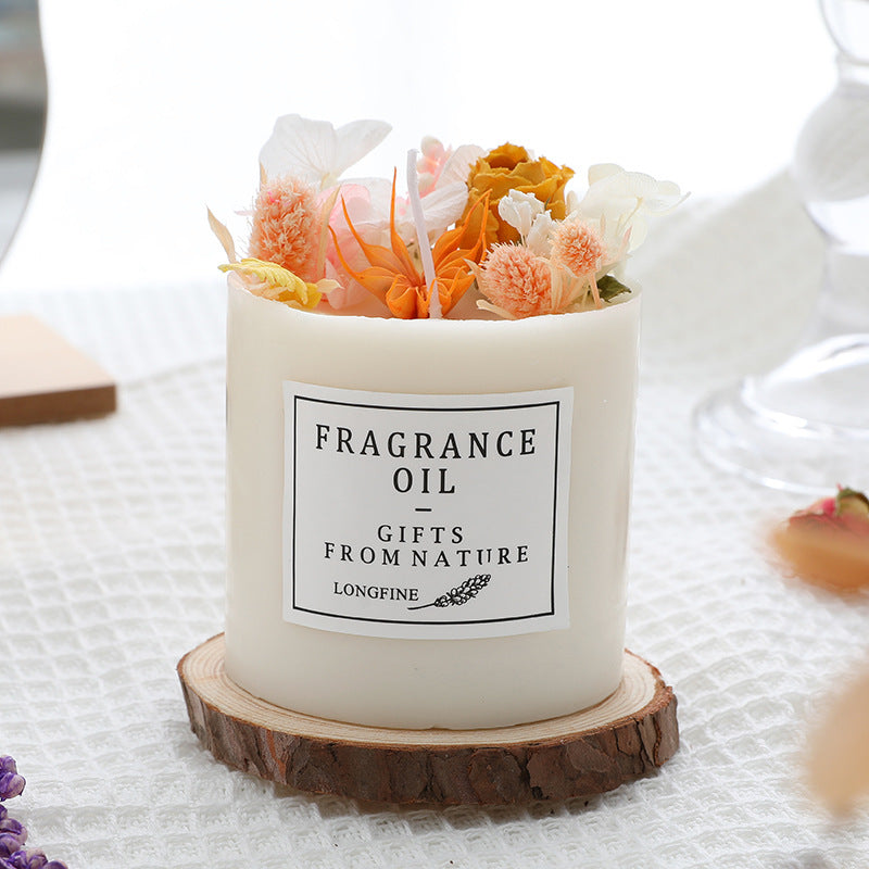 Morning Candles Holiday Flower Candle