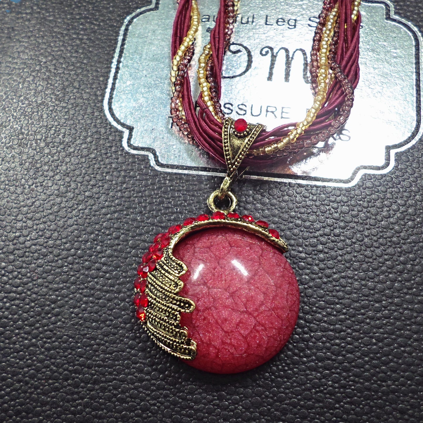 Vintage Turquoise Rhinestone Necklace