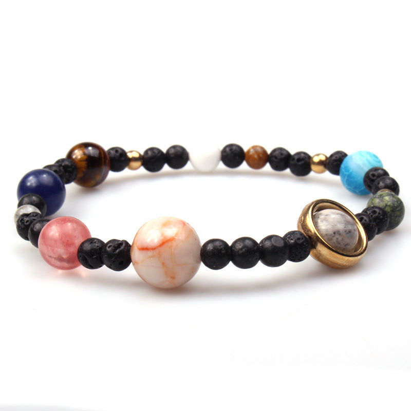 Handmade Solar System Bracelet With Real Gemstones