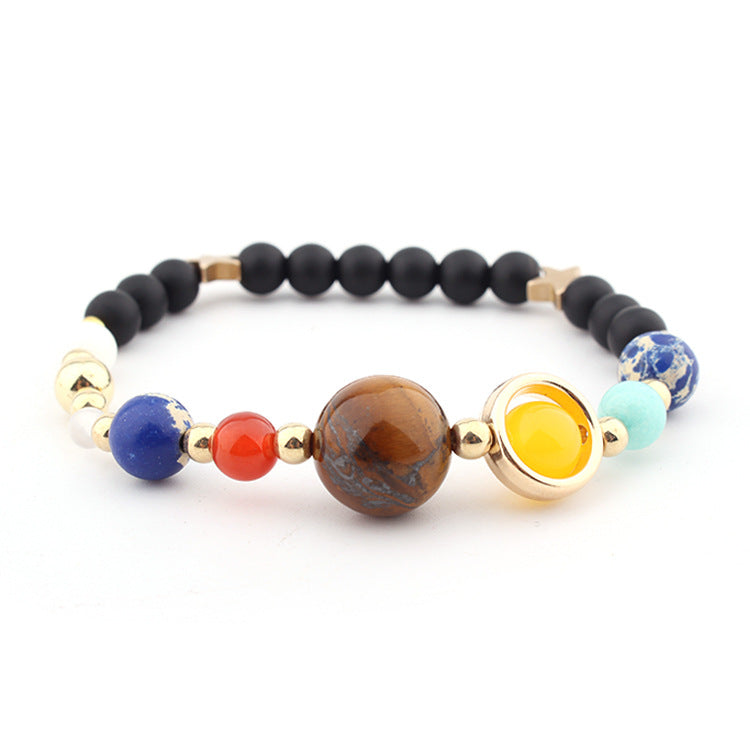Handmade Solar System Bracelet With Real Gemstones