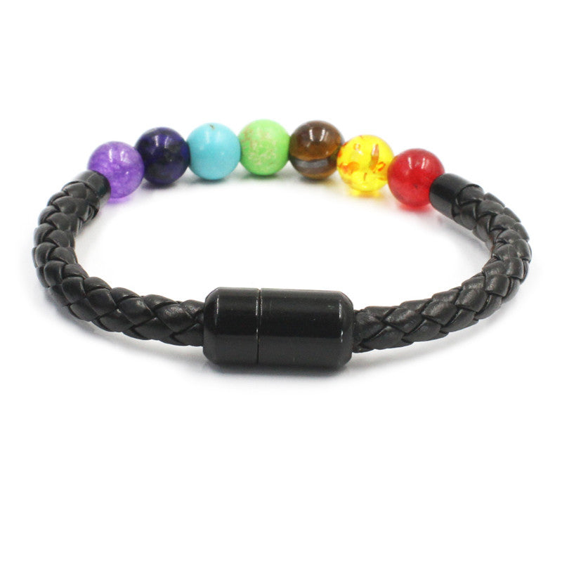 7 Chakra Essential Oil Diffuser Bracelet