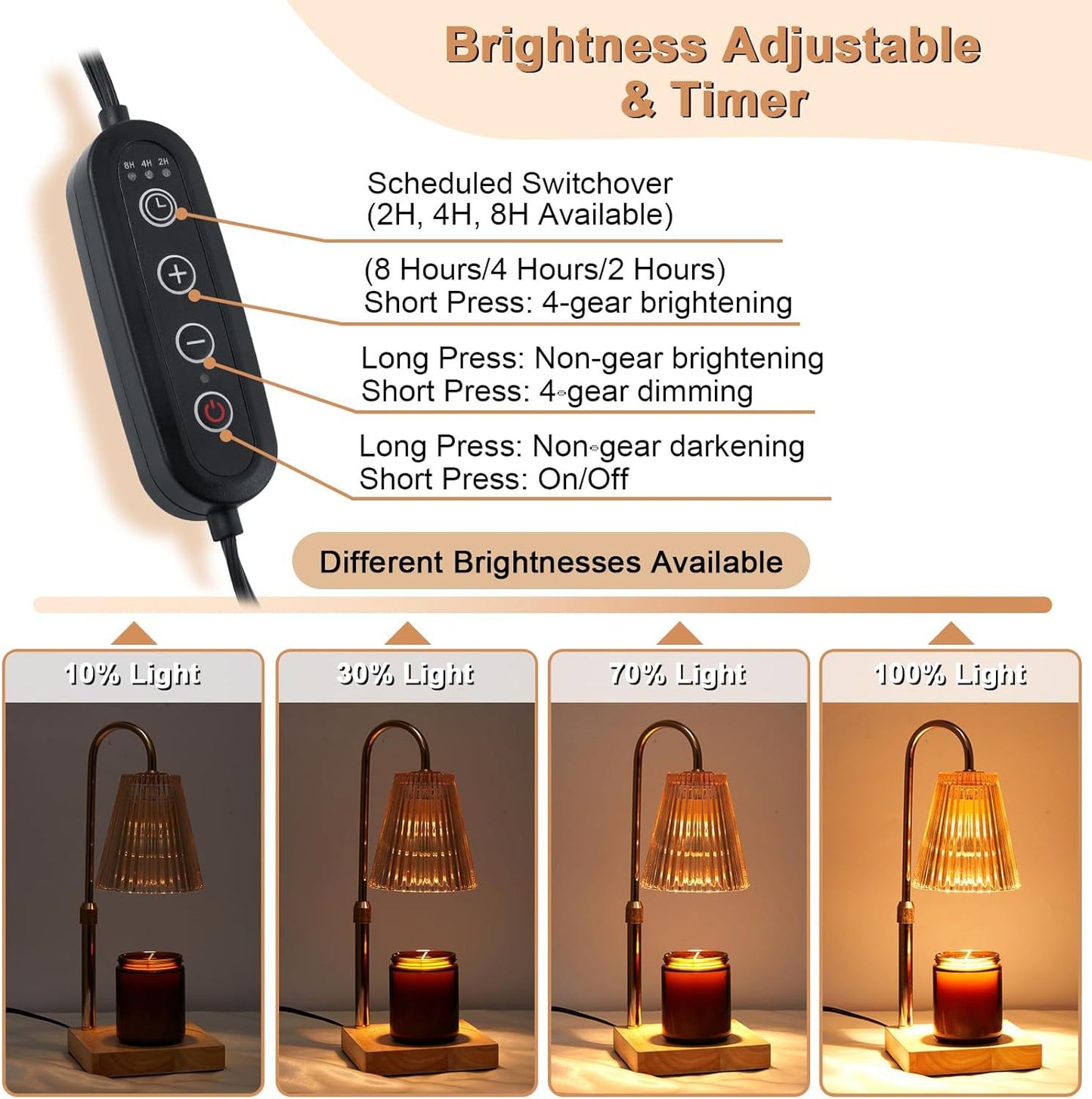 Chic Dimmable Lamp Candle Warmer Diffuser