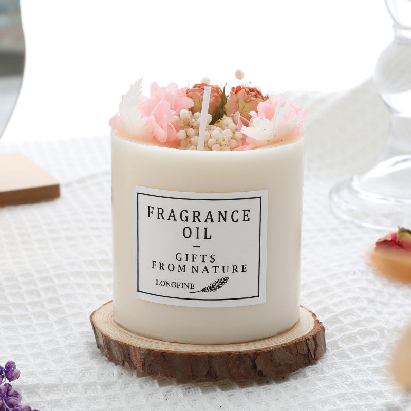Morning Candles Holiday Flower Candle