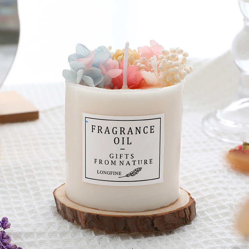 Morning Candles Holiday Flower Candle
