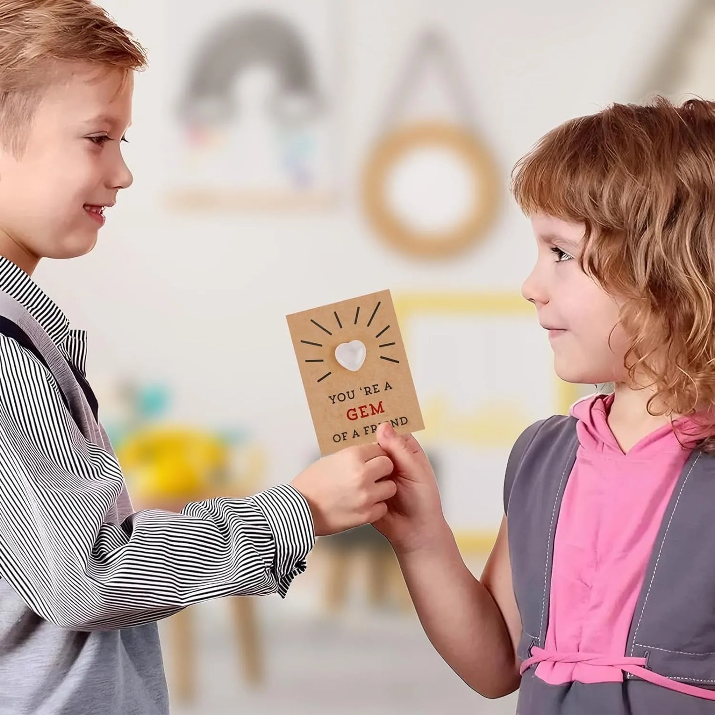 24PCs Valentines Cards with Heart-Shape -Gifts for Kids