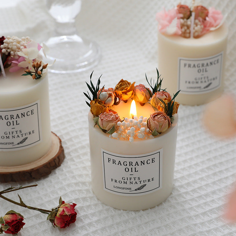 Morning Candles Holiday Flower Candle