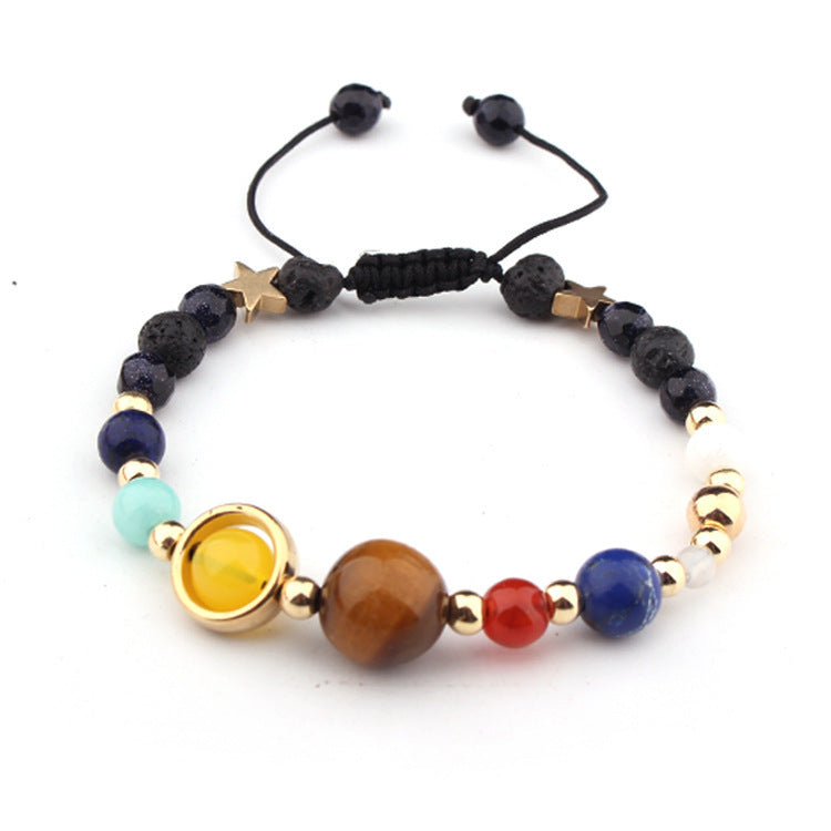 Handmade Solar System Bracelet With Real Gemstones