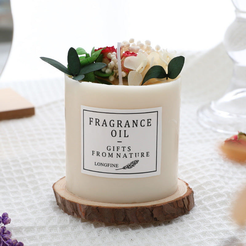 Morning Candles Holiday Flower Candle