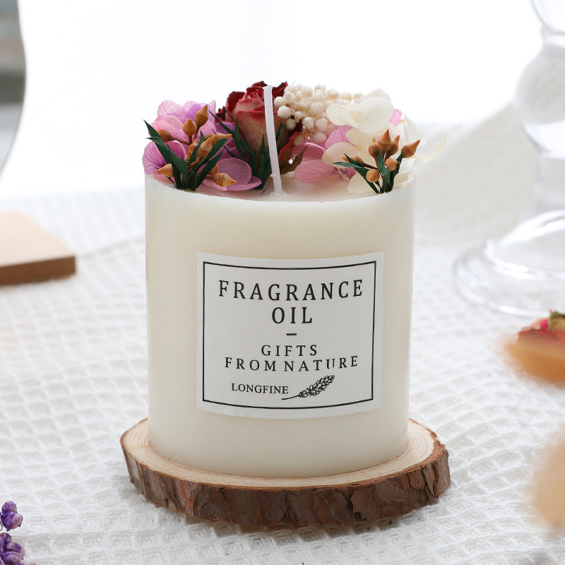 Morning Candles Holiday Flower Candle