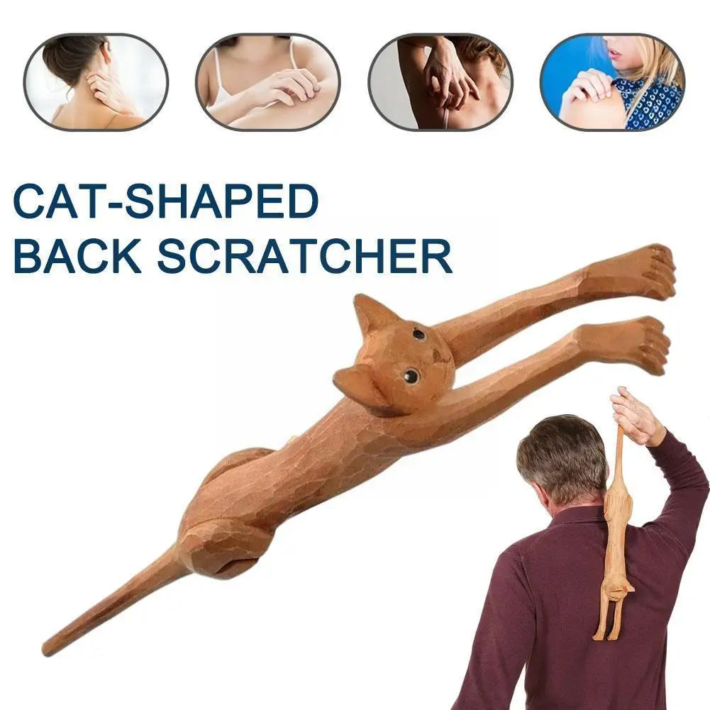 Cat Shaped Back Scratcher Sturdy Wood Back Scratchers