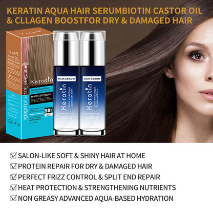 Keratin Aoua Hair Serum Biotin Castor Oil