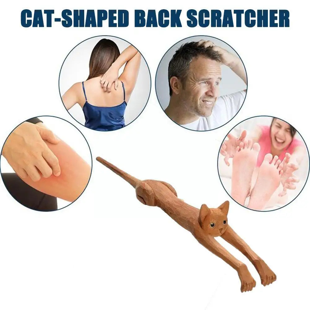 Cat Shaped Back Scratcher Sturdy Wood Back Scratchers