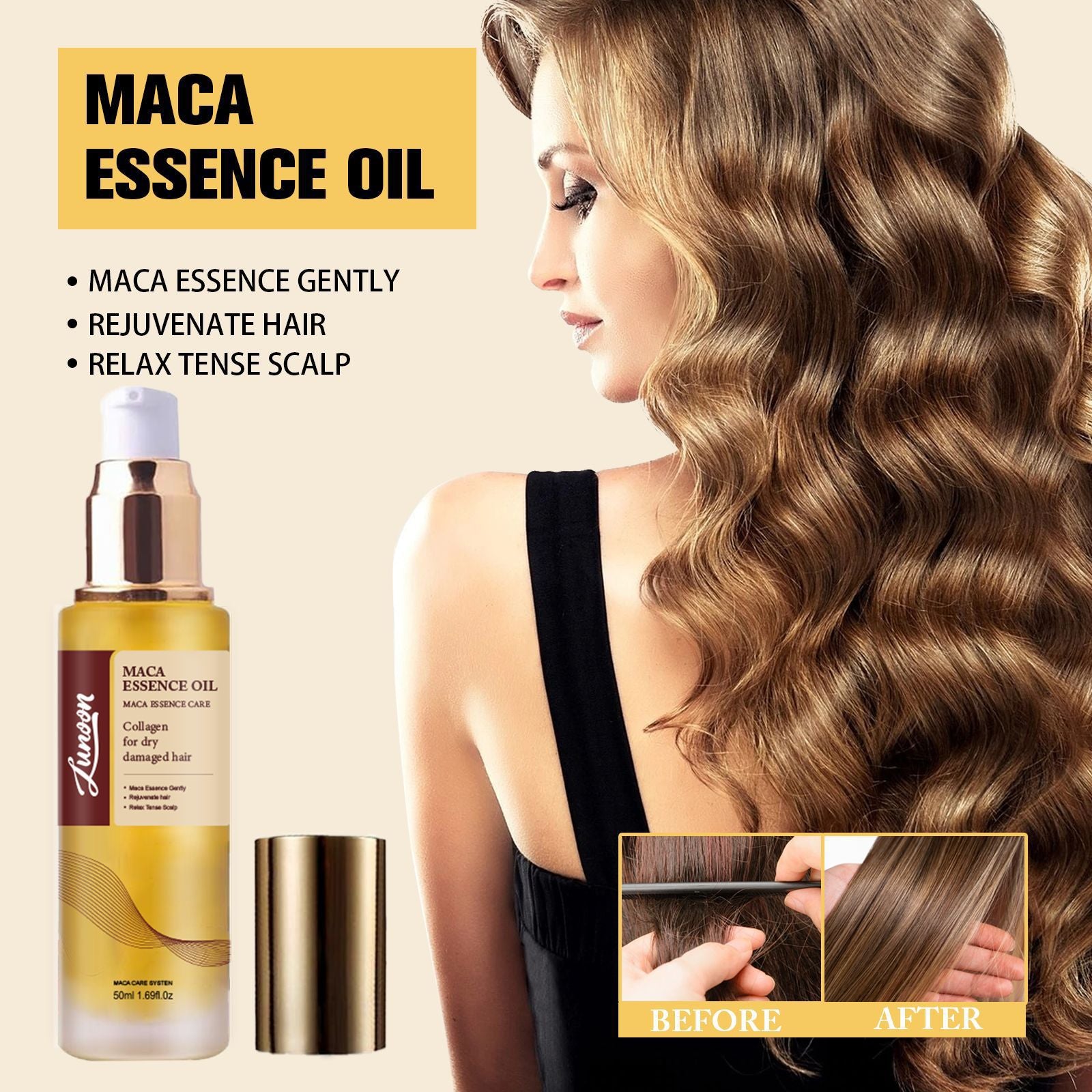 Moroccan Hair Oil Moisturizing Dry Frizzy Hair Oil Smooth Ends Oil