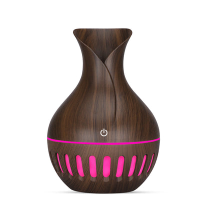 USB Wood Grain Hollow Humidifier