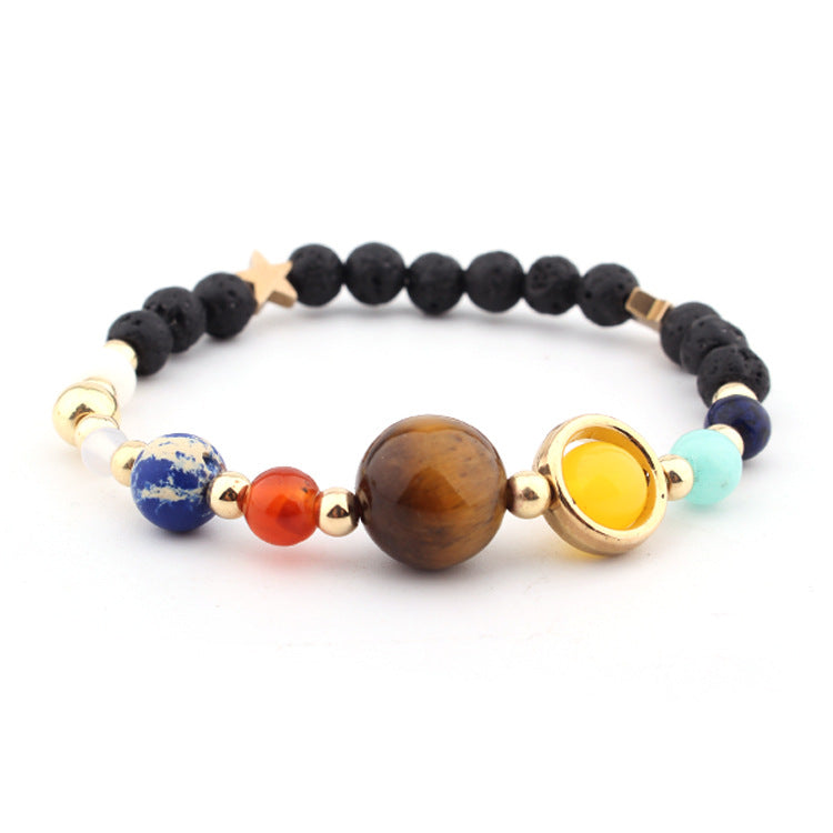 Handmade Solar System Bracelet With Real Gemstones