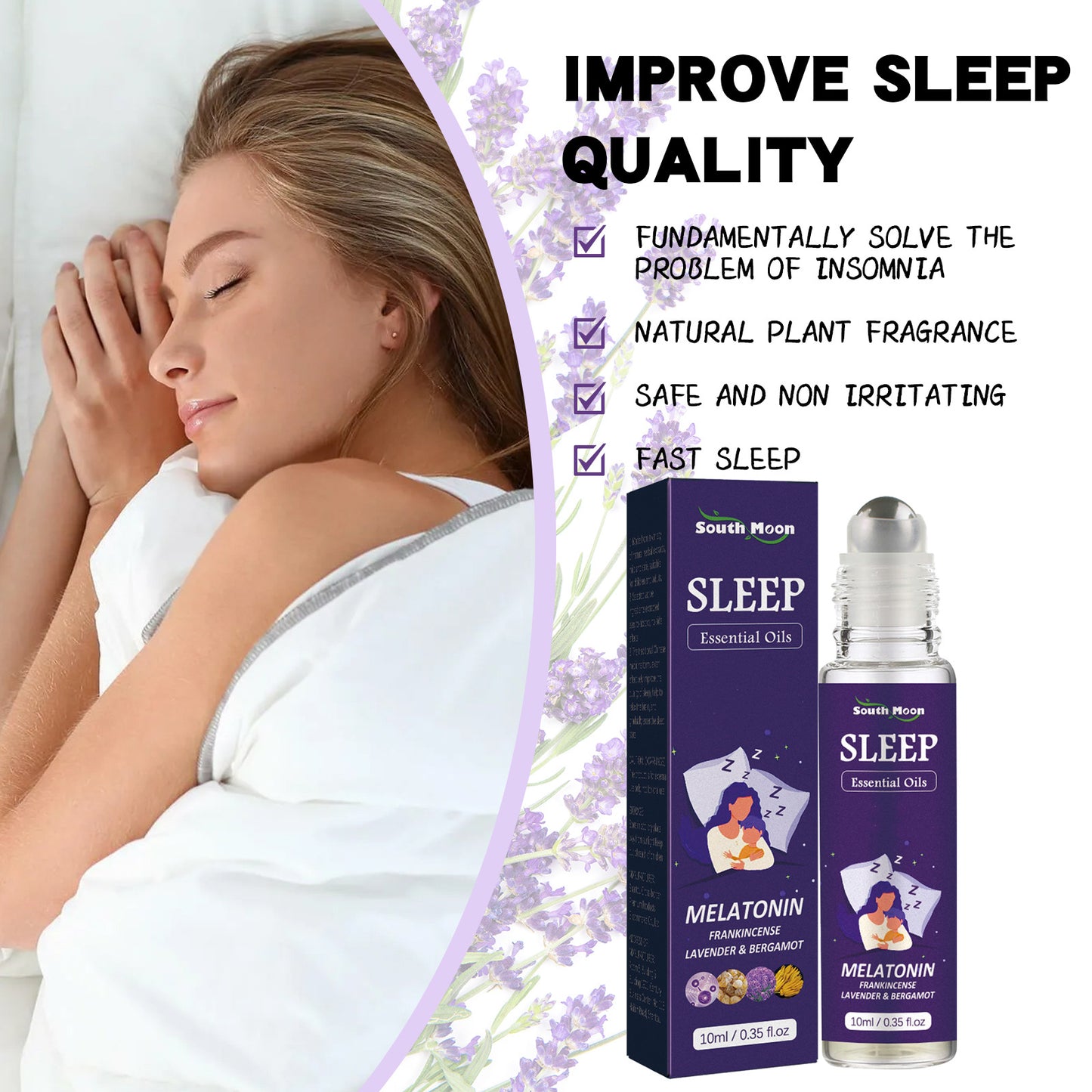 Roll on Essential Oil for Deep Sleep Improve Insomnia