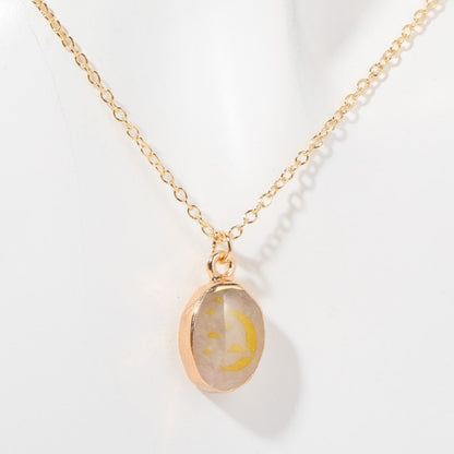 Gemstone Birthstone Necklace Celestial Necklace
