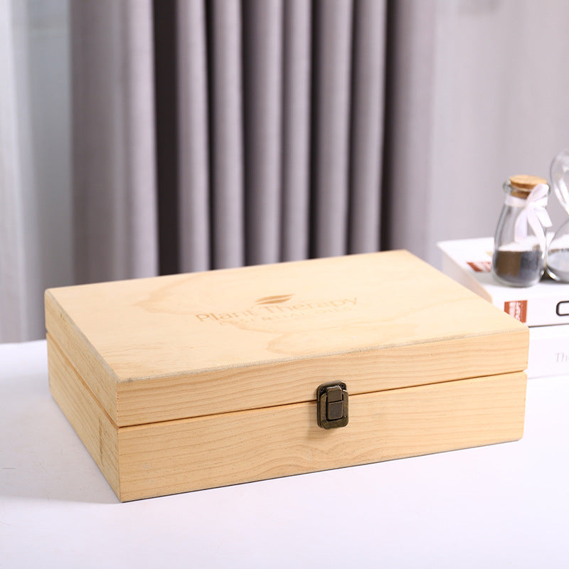 68 Slots Solid Wooden Essential Oil Storage Box
